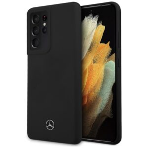 Mercedes szilikon tok Samsung Galaxy S21 Ultra készülékhez (fekete)