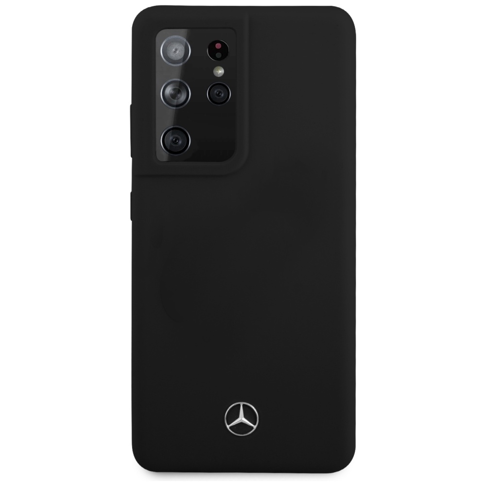 iTok webáruház - Mercedes Mercedes szilikon tok Samsung Galaxy S21 Ultra készülékhez (fekete) 3 Mercedes Silicone Line Case for Samsung Galaxy S21 Ultra (fekete)