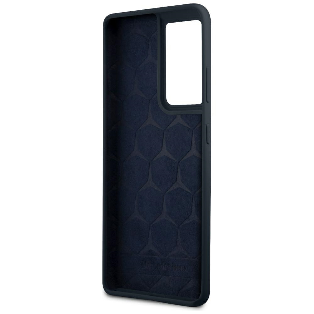 iTok webáruház - Mercedes Mercedes Silicone Line szilikon tok Samsung Galaxy S21 Ultra (kék) 7 Mercedes Silicone Line Case for Samsung Galaxy S21 Ultra (kék)