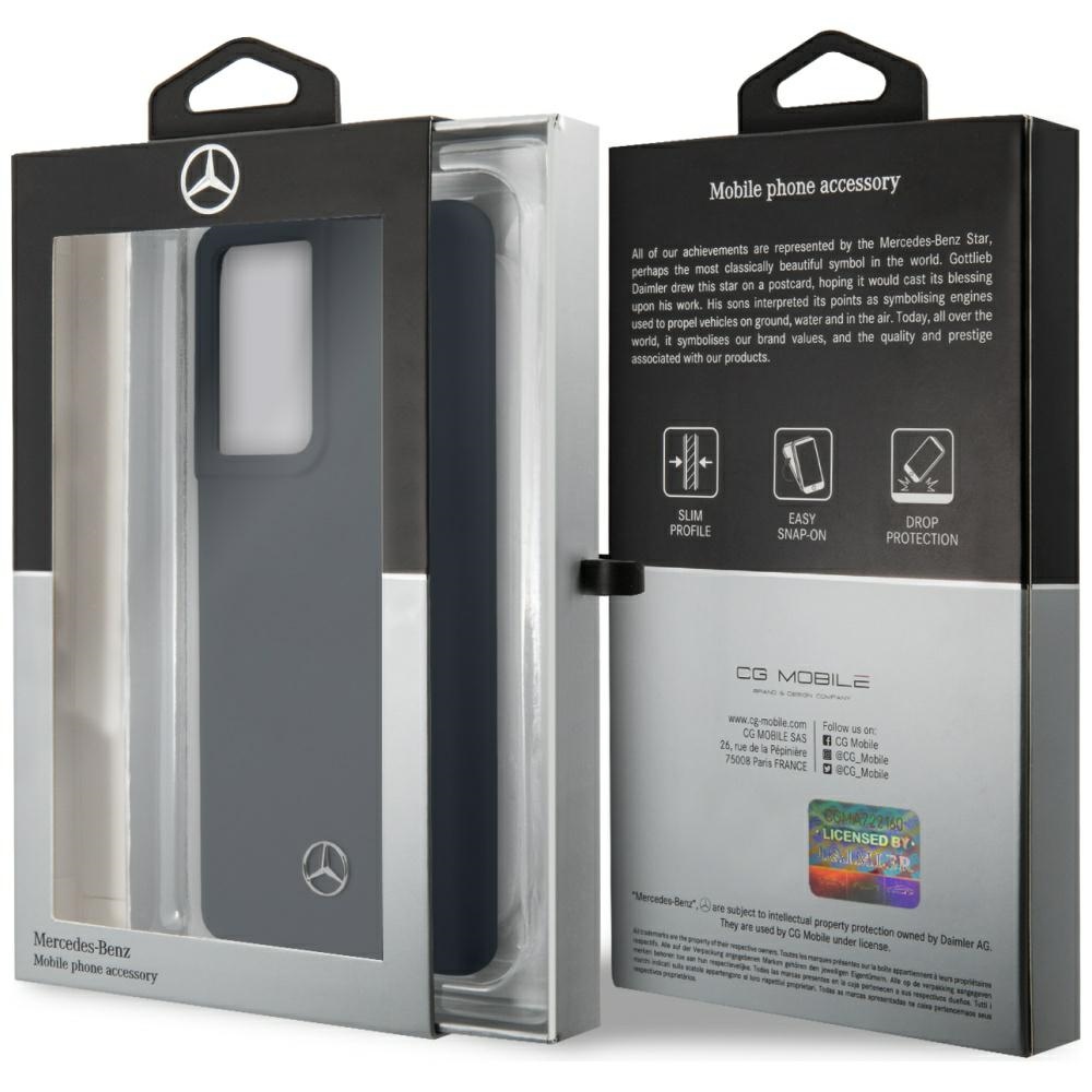 iTok webáruház - Mercedes Mercedes Silicone Line szilikon tok Samsung Galaxy S21 Ultra (kék) 8 Mercedes Silicone Line Case for Samsung Galaxy S21 Ultra (kék)