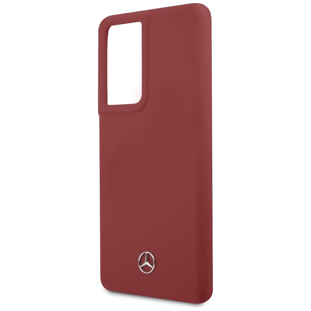iTok webáruház - Mercedes Mercedes szilikon tok Samsung Galaxy S21 Ultra készülékhez (piros) 6 Mercedes Silicone Line Case for Samsung Galaxy S21 Ultra (piros)