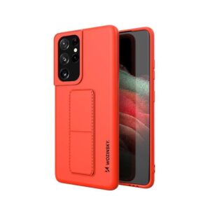 Wozinsky Kickstand Case szilikon tok Samsung Galaxy S21 Ultra 5G készülékhez – piros