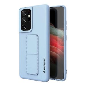Wozinsky Kickstand Case TPU tok Samsung Galaxy S21 Ultra 5G készülékhez, világoskék