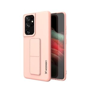 Wozinsky Kickstand Case tok Samsung Galaxy S21 Ultra 5G készülékhez, rózsaszín