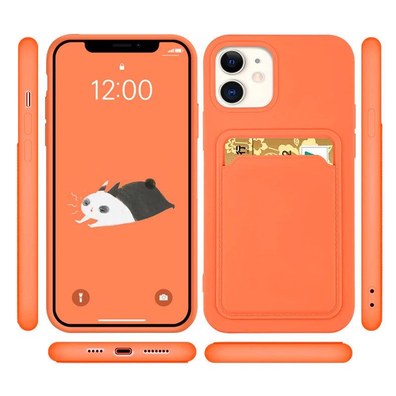 iTok webáruház - Samsung Samsung Galaxy S21 Ultra 5G fehér szilikon tok kártyatartóval 6 Card Case Silicone Wallet Case with Card Slot Documents for Samsung Galaxy S21 Ultra 5G white