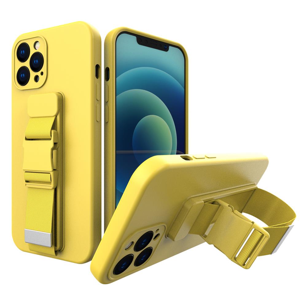 iTok webáruház - Samsung Samsung Galaxy S21 Ultra 5G zsinóros gél tok – sárga 1 Rope case gel case with a lanyard chain handbag lanyard Samsung Galaxy S21 Ultra 5G yellow