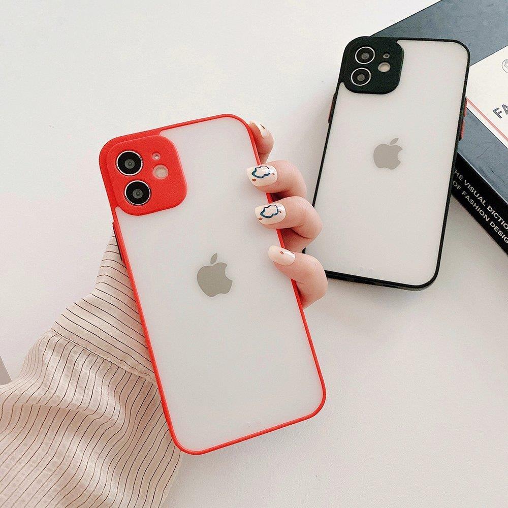 iTok webáruház - Samsung Milky Case szilikon tok Samsung Galaxy S21 Ultra 5G készülékhez, piros 4 Milky Case silicone flexible translucent case for Samsung Galaxy S21 Ultra 5G red