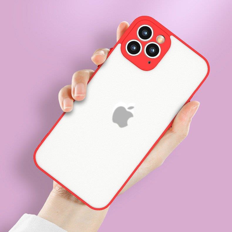 iTok webáruház - Samsung Milky Case szilikon tok Samsung Galaxy S21 Ultra 5G készülékhez, piros 8 Milky Case silicone flexible translucent case for Samsung Galaxy S21 Ultra 5G red