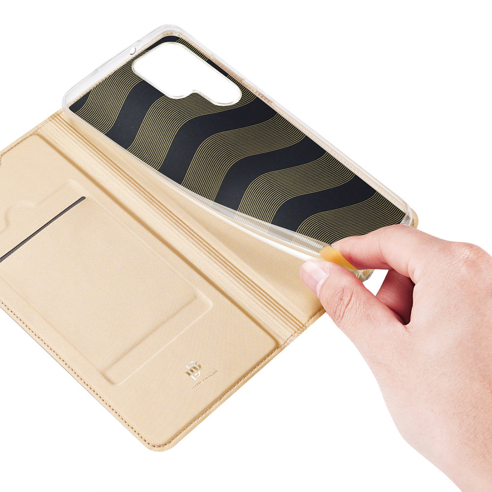 iTok webáruház - Dux Ducis Dux Ducis Skin Pro tok Samsung Galaxy S22 Ultra – arany 8 Dux Ducis Skin Pro Holster Cover for Samsung Galaxy S22 Ultra gold