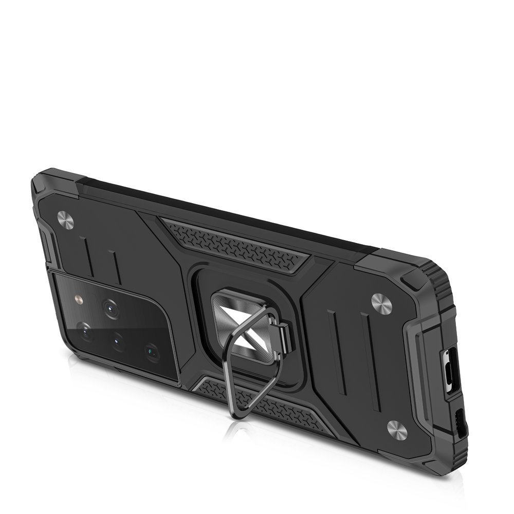 iTok webáruház - Wozinsky Wozinsky Ring Armor tok Samsung Galaxy S22 Ultra – piros 4 Wozinsky Ring Armor tough hybrid case cover + magnetic holder for Samsung Galaxy S22 Ultra red
