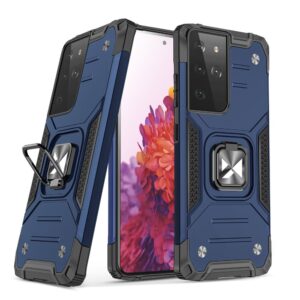 Wozinsky Ring Armor ütésálló tok Samsung Galaxy S22 Ultra készülékhez, kék