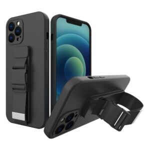 Rope Case szilikon tok Samsung Galaxy S22 Ultra készülékhez – Fekete