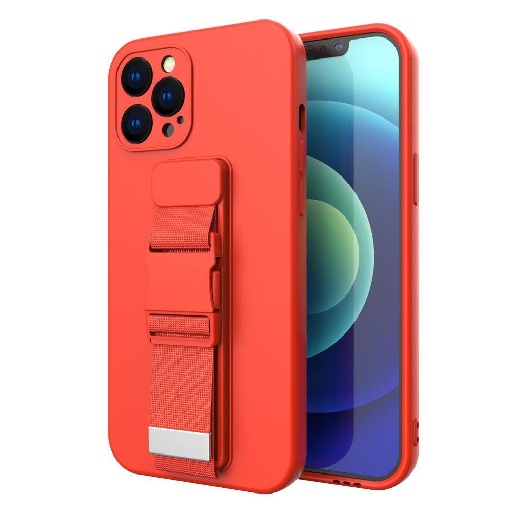 iTok webáruház - Samsung Rope Case Silicone Lanyard Cover Purse Lanyard Strap For Samsung Galaxy S22 Ultra Red 2 Rope Case Silicone Lanyard Cover Purse Lanyard Strap For Samsung Galaxy S22 Ultra Red