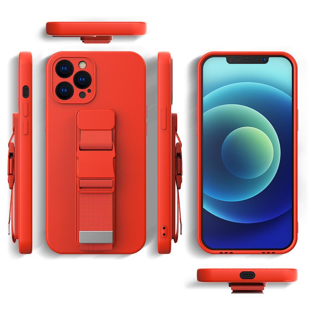 iTok webáruház - Samsung Rope Case Silicone Lanyard Cover Purse Lanyard Strap For Samsung Galaxy S22 Ultra Red 3 Rope Case Silicone Lanyard Cover Purse Lanyard Strap For Samsung Galaxy S22 Ultra Red
