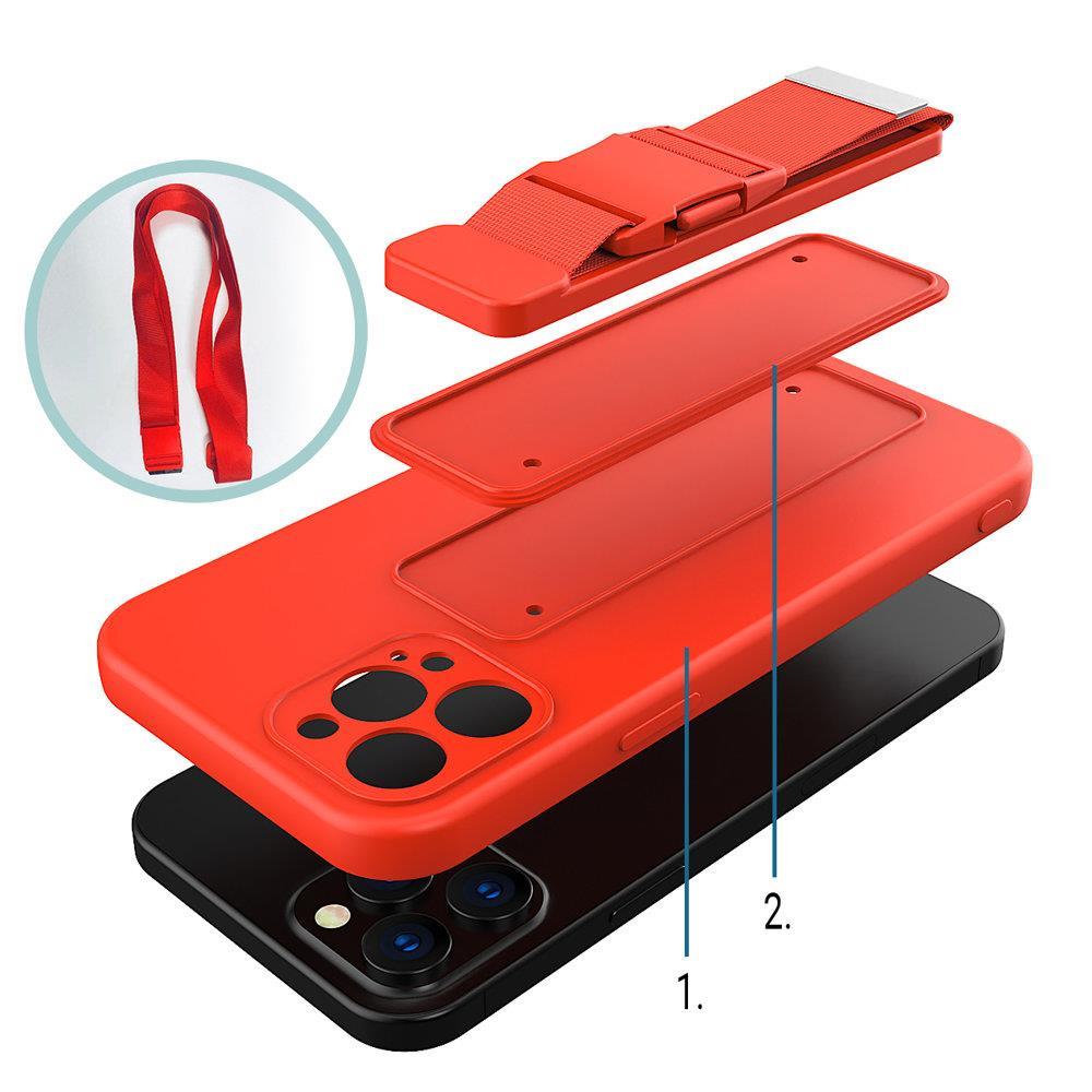 iTok webáruház - Samsung Rope Case Silicone Lanyard Cover Purse Lanyard Strap For Samsung Galaxy S22 Ultra Red 7 Rope Case Silicone Lanyard Cover Purse Lanyard Strap For Samsung Galaxy S22 Ultra Red