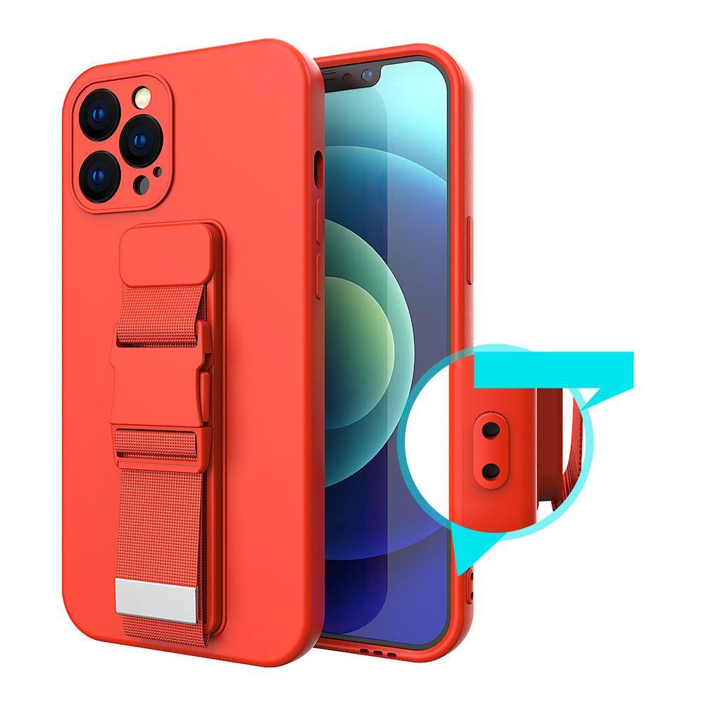 iTok webáruház - Samsung Rope Case Silicone Lanyard Cover Purse Lanyard Strap For Samsung Galaxy S22 Ultra Red 8 Rope Case Silicone Lanyard Cover Purse Lanyard Strap For Samsung Galaxy S22 Ultra Red