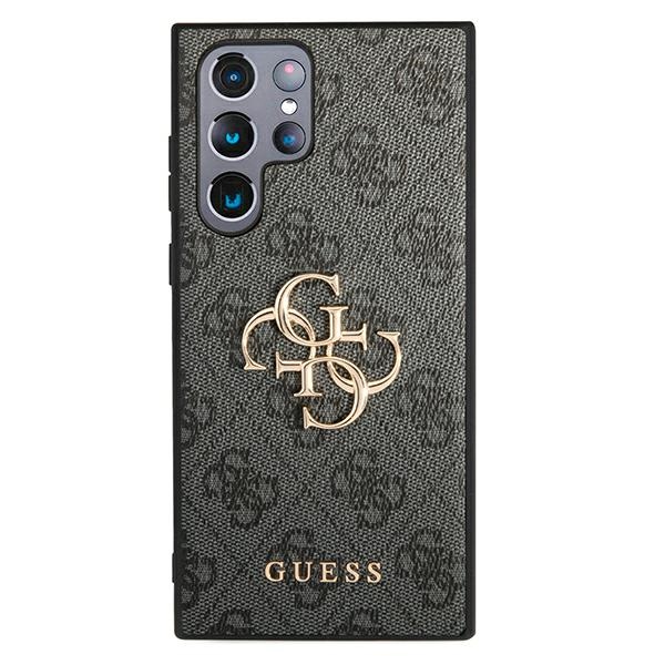 iTok webáruház - Samsung Guess GUHCS22L4GMGGR S908 S22 Ultra szürke kemény tok 4G Big Metal Logo 3 Guess GUHCS22L4GMGGR S908 S22 Ultra szary/grey hardcase 4G Big Metal Logo