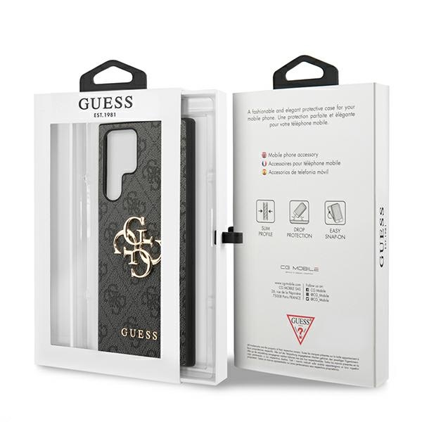 iTok webáruház - Samsung Guess GUHCS22L4GMGGR S908 S22 Ultra szürke kemény tok 4G Big Metal Logo 8 Guess GUHCS22L4GMGGR S908 S22 Ultra szary/grey hardcase 4G Big Metal Logo