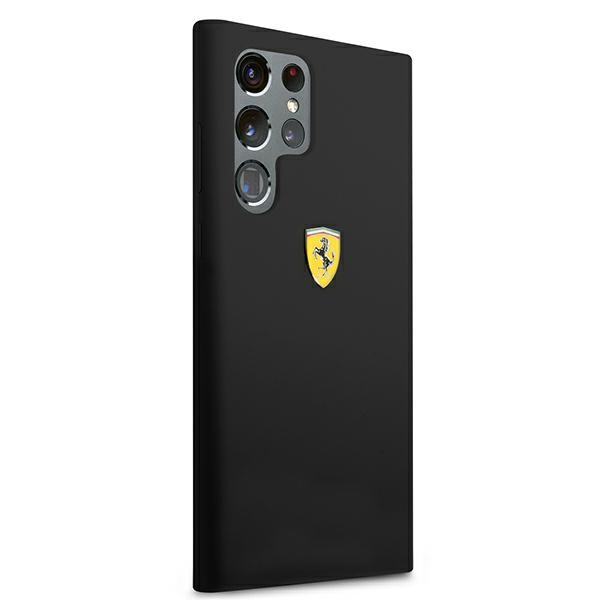 iTok webáruház - Ferrari Ferrari FESSIHCS22LBK S22 Ultra S908 fekete szilikon tok 4 Ferrari FESSIHCS22LBK S22 Ultra S908 black/black hardcase On Track Silicone