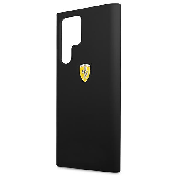 iTok webáruház - Ferrari Ferrari FESSIHCS22LBK S22 Ultra S908 fekete szilikon tok 6 Ferrari FESSIHCS22LBK S22 Ultra S908 black/black hardcase On Track Silicone