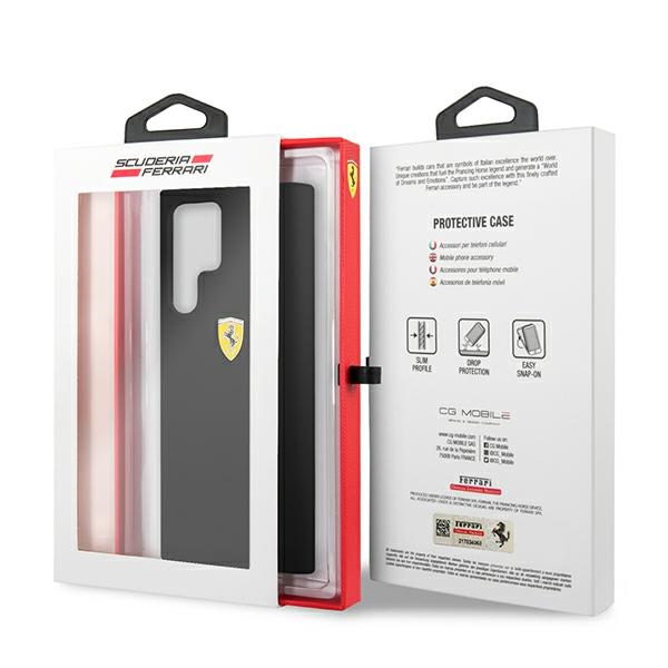 iTok webáruház - Ferrari Ferrari FESSIHCS22LBK S22 Ultra S908 fekete szilikon tok 8 Ferrari FESSIHCS22LBK S22 Ultra S908 black/black hardcase On Track Silicone
