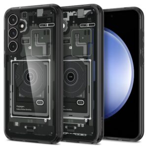 Spigen Ultra Hybrid tok Samsung Galaxy S23 FE (sötétszürke (nulla-egy minta)