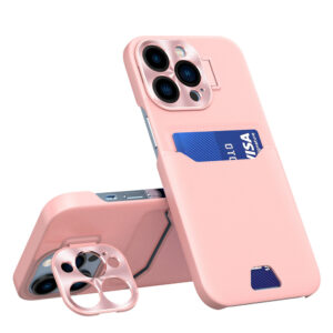 Hurtel Leather Stand Case tok Samsung Galaxy S23 Ultra készülékhez, rózsaszín