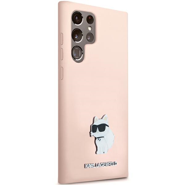 iTok webáruház - Karl Lagerfeld Karl Lagerfeld Silicone Choupette Metal Pin case for Samsung Galaxy S23 Ultra (rózsaszín) 4 Karl Lagerfeld Silicone Choupette Metal Pin case for Samsung Galaxy S23 Ultra (rózsaszín)