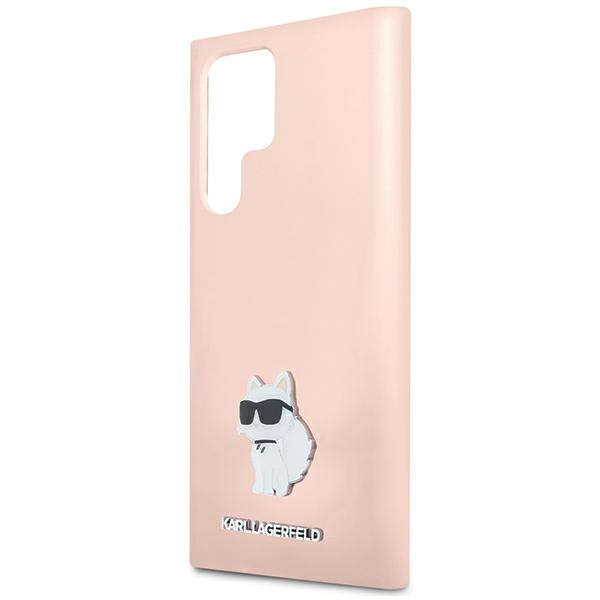 iTok webáruház - Karl Lagerfeld Karl Lagerfeld Silicone Choupette Metal Pin case for Samsung Galaxy S23 Ultra (rózsaszín) 6 Karl Lagerfeld Silicone Choupette Metal Pin case for Samsung Galaxy S23 Ultra (rózsaszín)