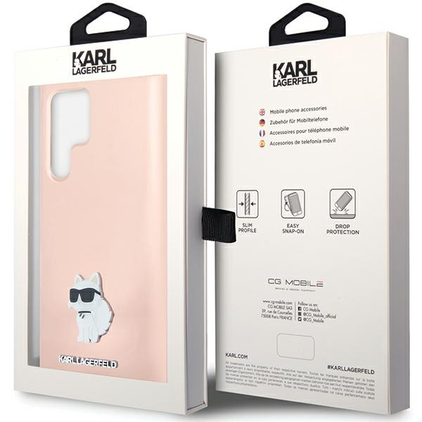iTok webáruház - Karl Lagerfeld Karl Lagerfeld Silicone Choupette Metal Pin case for Samsung Galaxy S23 Ultra (rózsaszín) 8 Karl Lagerfeld Silicone Choupette Metal Pin case for Samsung Galaxy S23 Ultra (rózsaszín)
