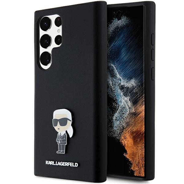 iTok webáruház - Karl Lagerfeld Karl Lagerfeld Silicone Ikonik Metal Pin case for Samsung Galaxy S23 Ultra (fekete) 1 Karl Lagerfeld Silicone Ikonik Metal Pin case for Samsung Galaxy S23 Ultra (fekete)