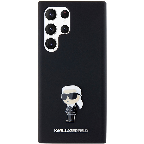 iTok webáruház - Karl Lagerfeld Karl Lagerfeld Silicone Ikonik Metal Pin case for Samsung Galaxy S23 Ultra (fekete) 3 Karl Lagerfeld Silicone Ikonik Metal Pin case for Samsung Galaxy S23 Ultra (fekete)