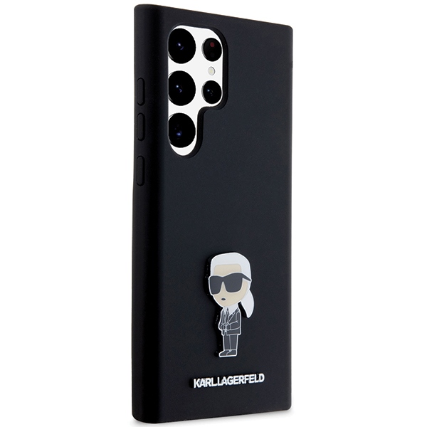 iTok webáruház - Karl Lagerfeld Karl Lagerfeld Silicone Ikonik Metal Pin case for Samsung Galaxy S23 Ultra (fekete) 4 Karl Lagerfeld Silicone Ikonik Metal Pin case for Samsung Galaxy S23 Ultra (fekete)