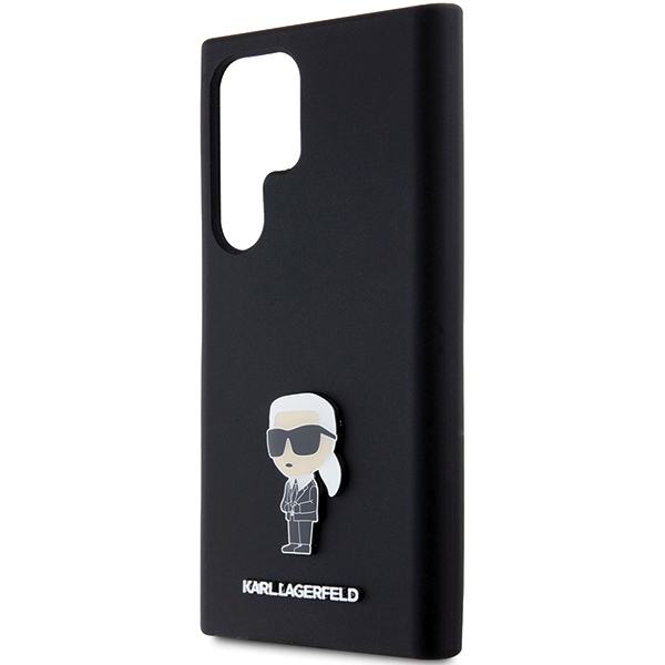 iTok webáruház - Karl Lagerfeld Karl Lagerfeld Silicone Ikonik Metal Pin case for Samsung Galaxy S23 Ultra (fekete) 6 Karl Lagerfeld Silicone Ikonik Metal Pin case for Samsung Galaxy S23 Ultra (fekete)