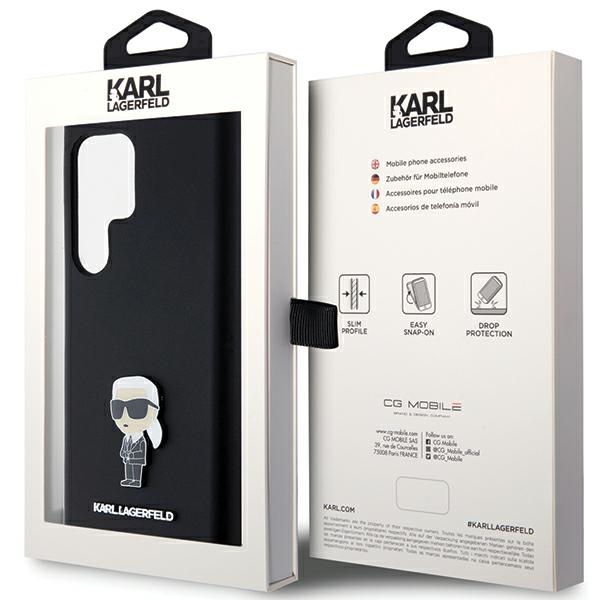 iTok webáruház - Karl Lagerfeld Karl Lagerfeld Silicone Ikonik Metal Pin case for Samsung Galaxy S23 Ultra (fekete) 8 Karl Lagerfeld Silicone Ikonik Metal Pin case for Samsung Galaxy S23 Ultra (fekete)