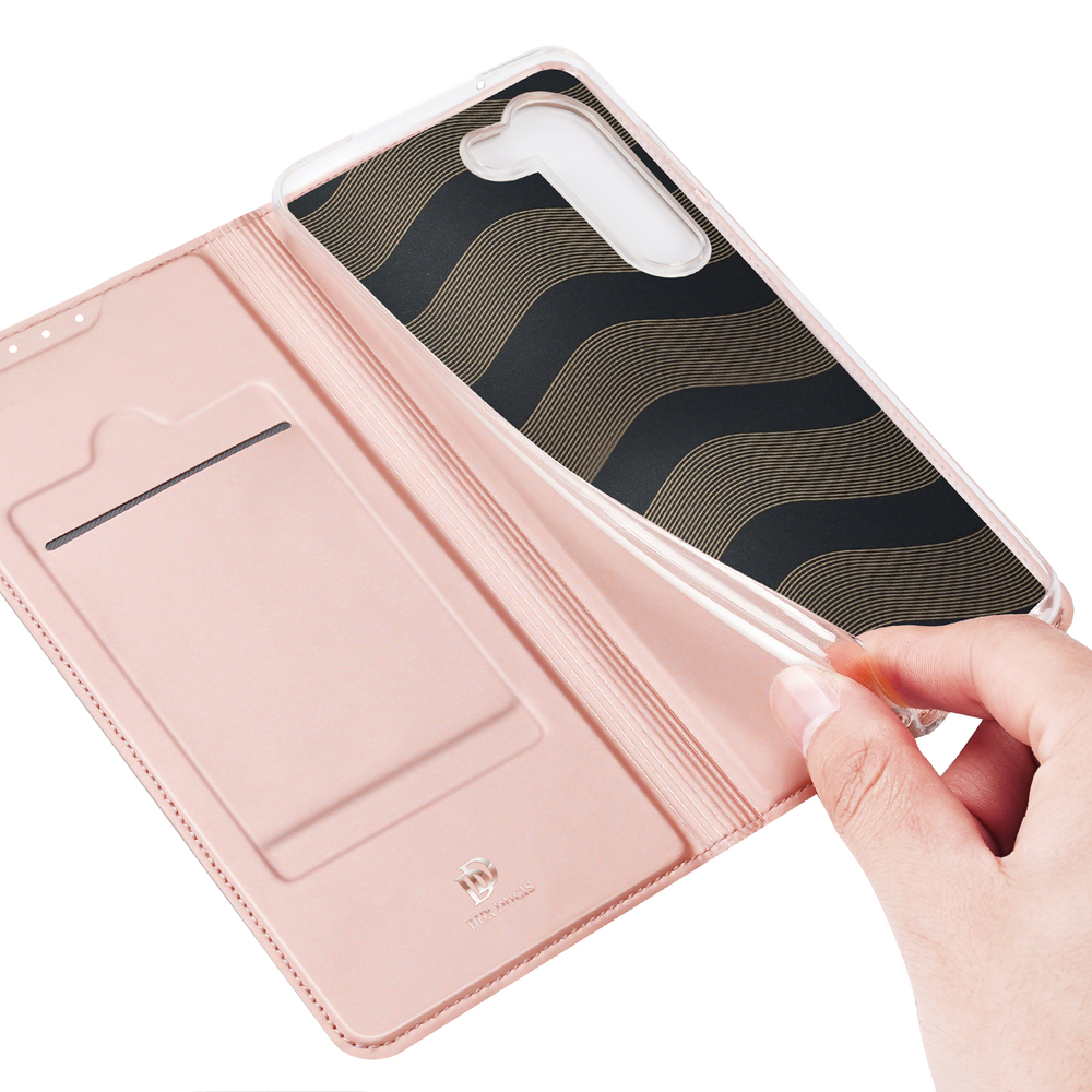 iTok webáruház - Dux Ducis Dux Ducis Skin Pro case for Samsung Galaxy S23+ flip cover card wallet stand pink 8 Dux Ducis Skin Pro case for Samsung Galaxy S23+ flip cover card wallet stand pink