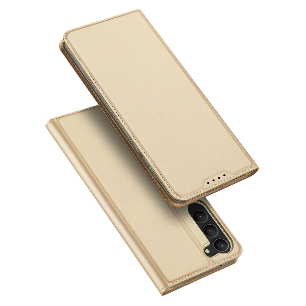 iTok webáruház - Dux Ducis Dux Ducis Skin Pro Case for Samsung Galaxy S23+ Flip Card Wallet Stand Gold 1 Dux Ducis Skin Pro Case for Samsung Galaxy S23+ Flip Card Wallet Stand Gold