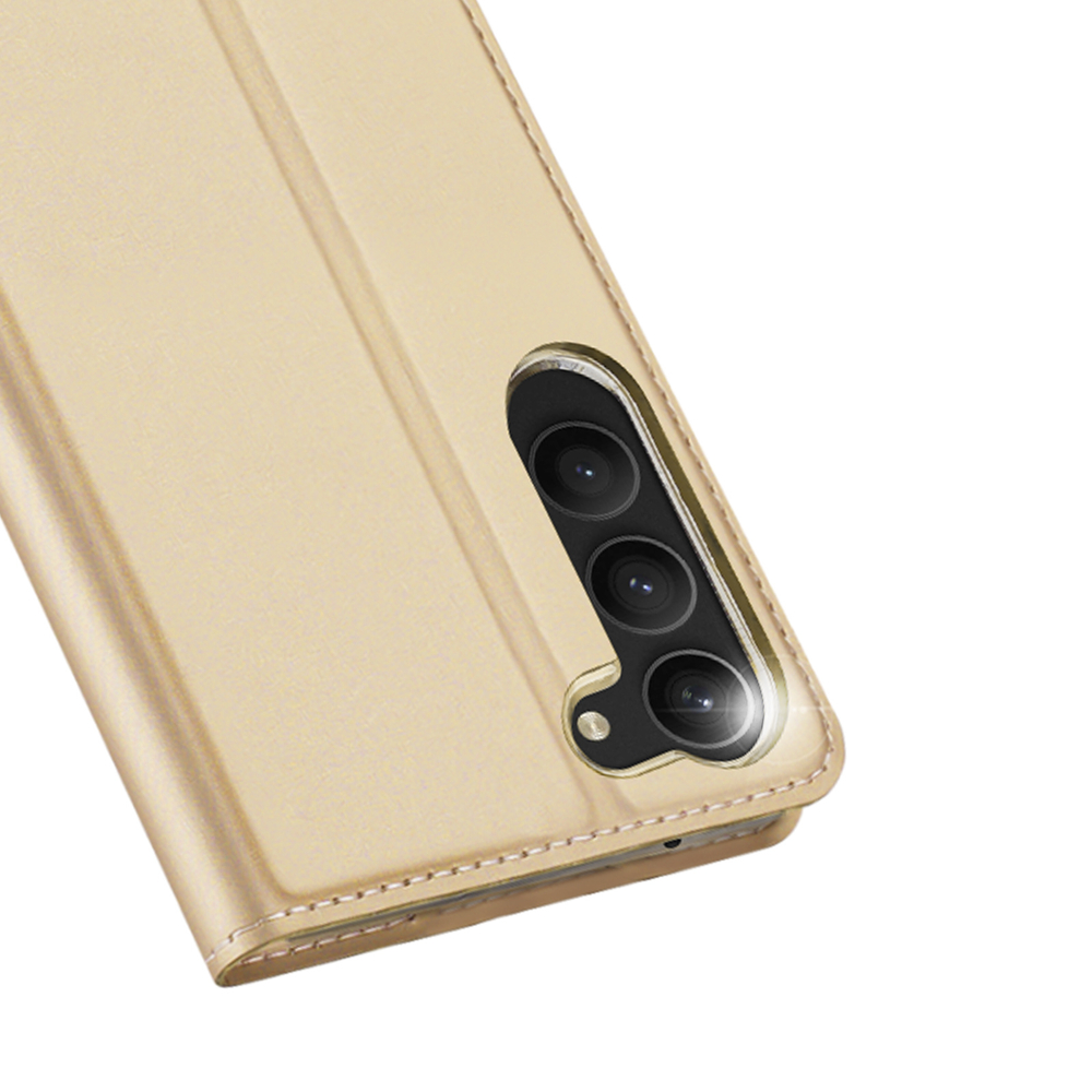 iTok webáruház - Dux Ducis Dux Ducis Skin Pro Case for Samsung Galaxy S23+ Flip Card Wallet Stand Gold 3 Dux Ducis Skin Pro Case for Samsung Galaxy S23+ Flip Card Wallet Stand Gold