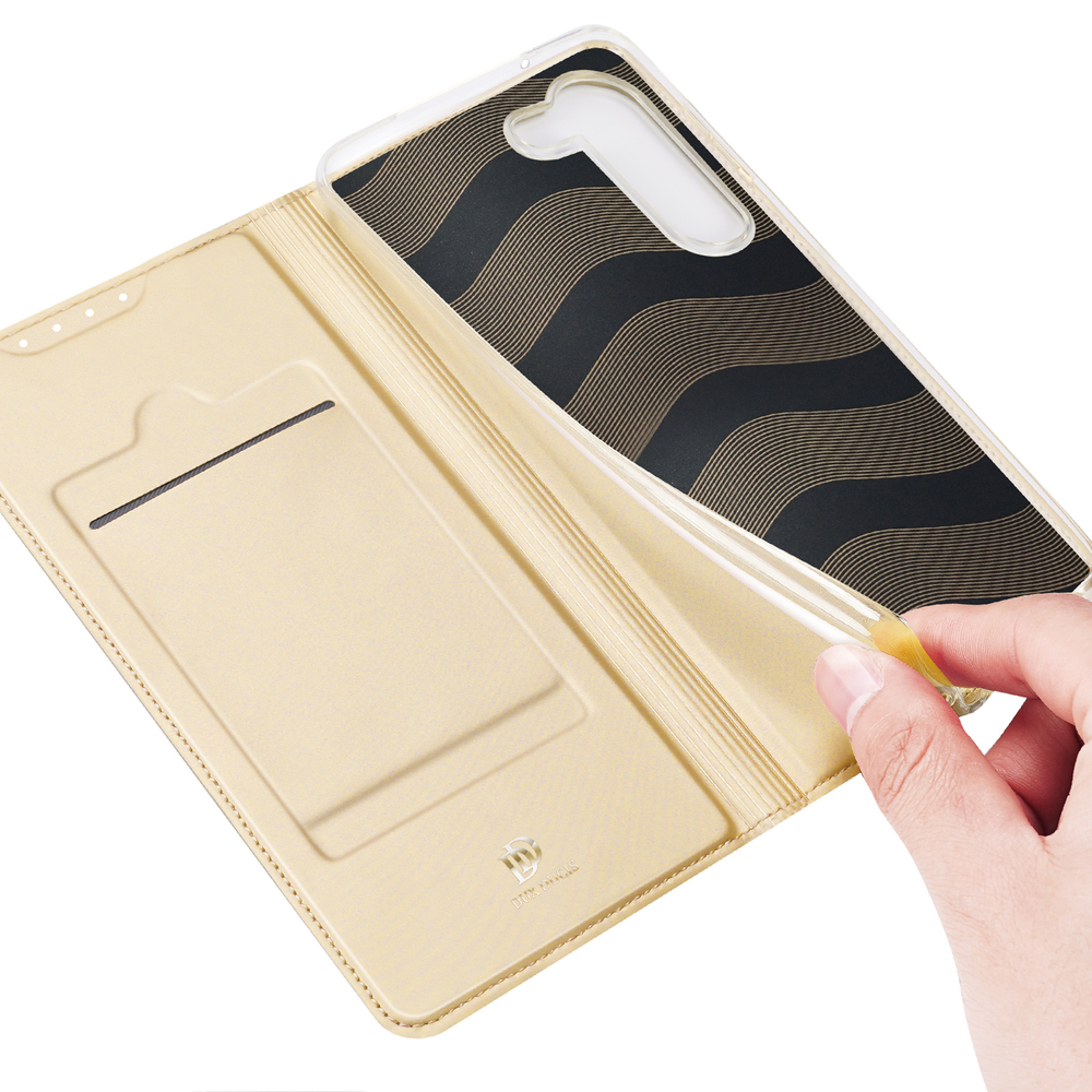 iTok webáruház - Dux Ducis Dux Ducis Skin Pro Case for Samsung Galaxy S23+ Flip Card Wallet Stand Gold 8 Dux Ducis Skin Pro Case for Samsung Galaxy S23+ Flip Card Wallet Stand Gold