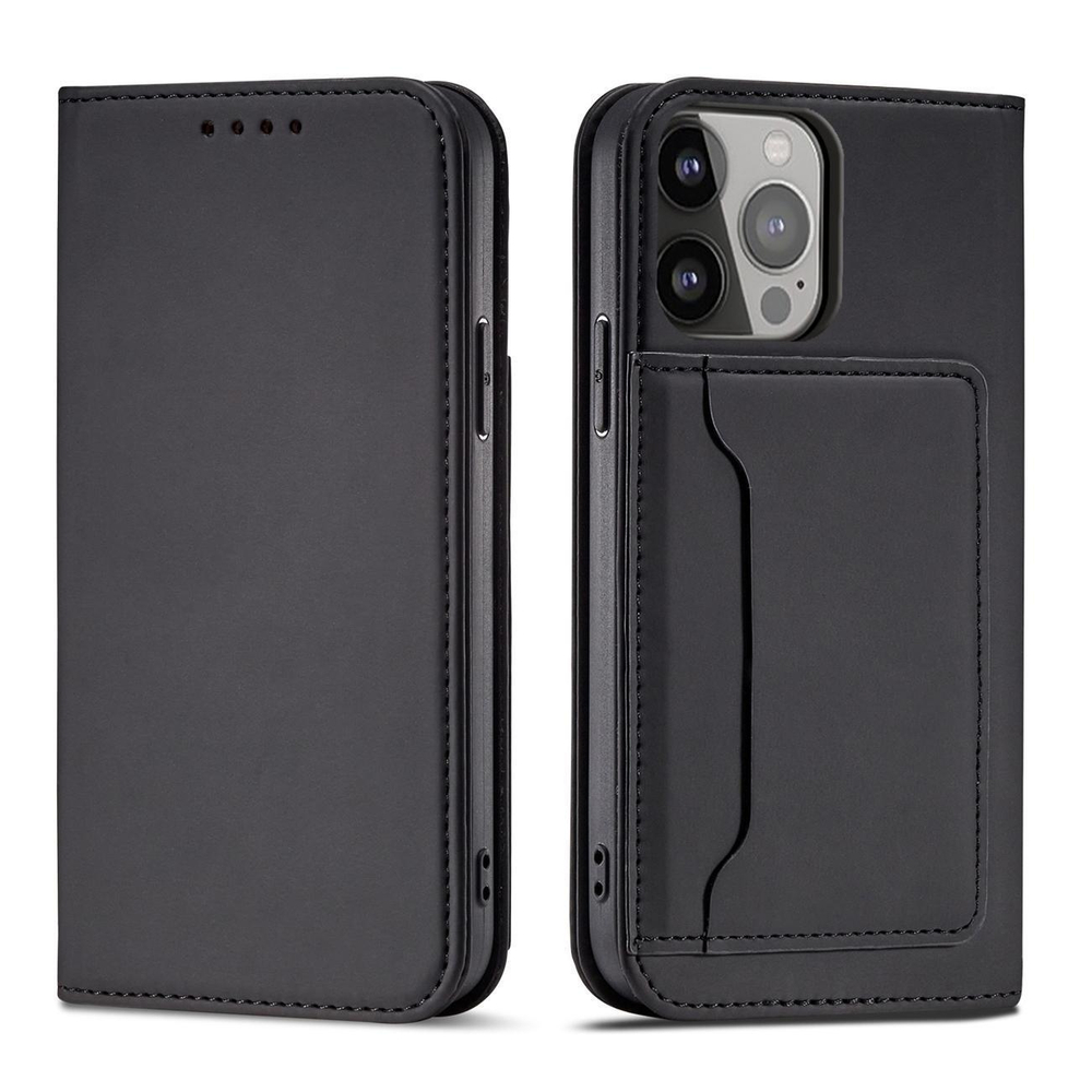 iTok webáruház - Samsung Magnet Card Case for Samsung Galaxy S23+ flip cover wallet stand black 1 Magnet Card Case for Samsung Galaxy S23+ flip cover wallet stand black
