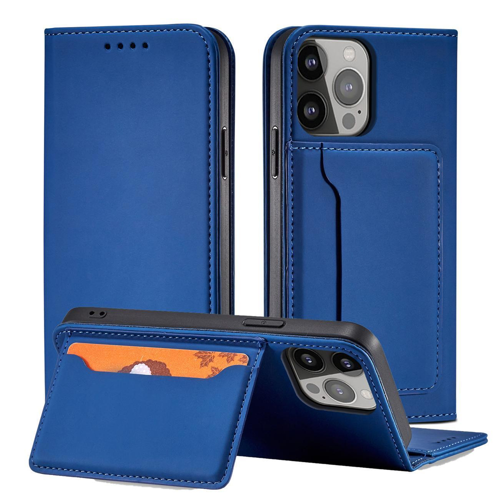 iTok webáruház - Samsung Magnet Card Case for Samsung Galaxy S23+ flip cover wallet stand blue 2 Magnet Card Case for Samsung Galaxy S23+ flip cover wallet stand blue