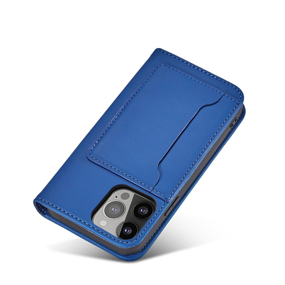 iTok webáruház - Samsung Magnet Card Case for Samsung Galaxy S23+ flip cover wallet stand blue 8 Magnet Card Case for Samsung Galaxy S23+ flip cover wallet stand blue