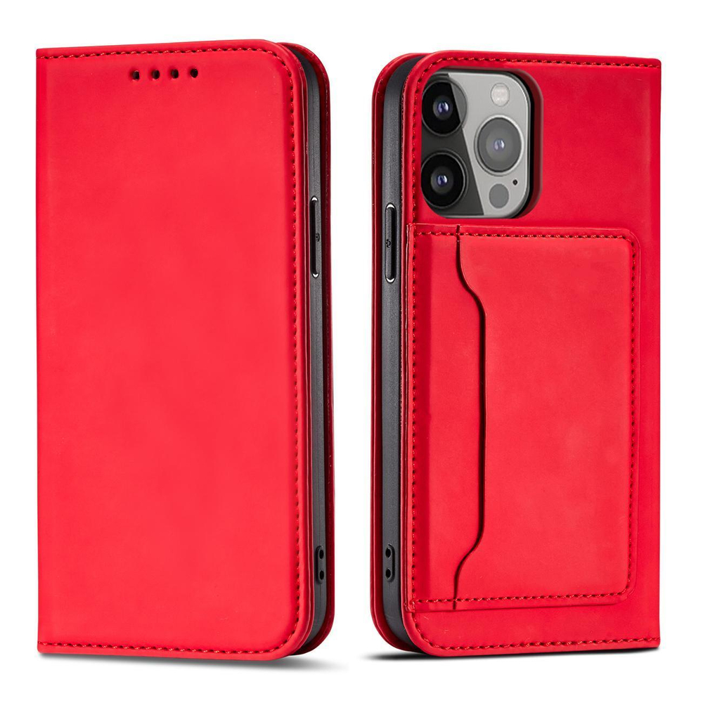 iTok webáruház - Samsung Magnet Card Case case for Samsung Galaxy S23+ flip cover wallet stand red 1 Magnet Card Case case for Samsung Galaxy S23+ flip cover wallet stand red