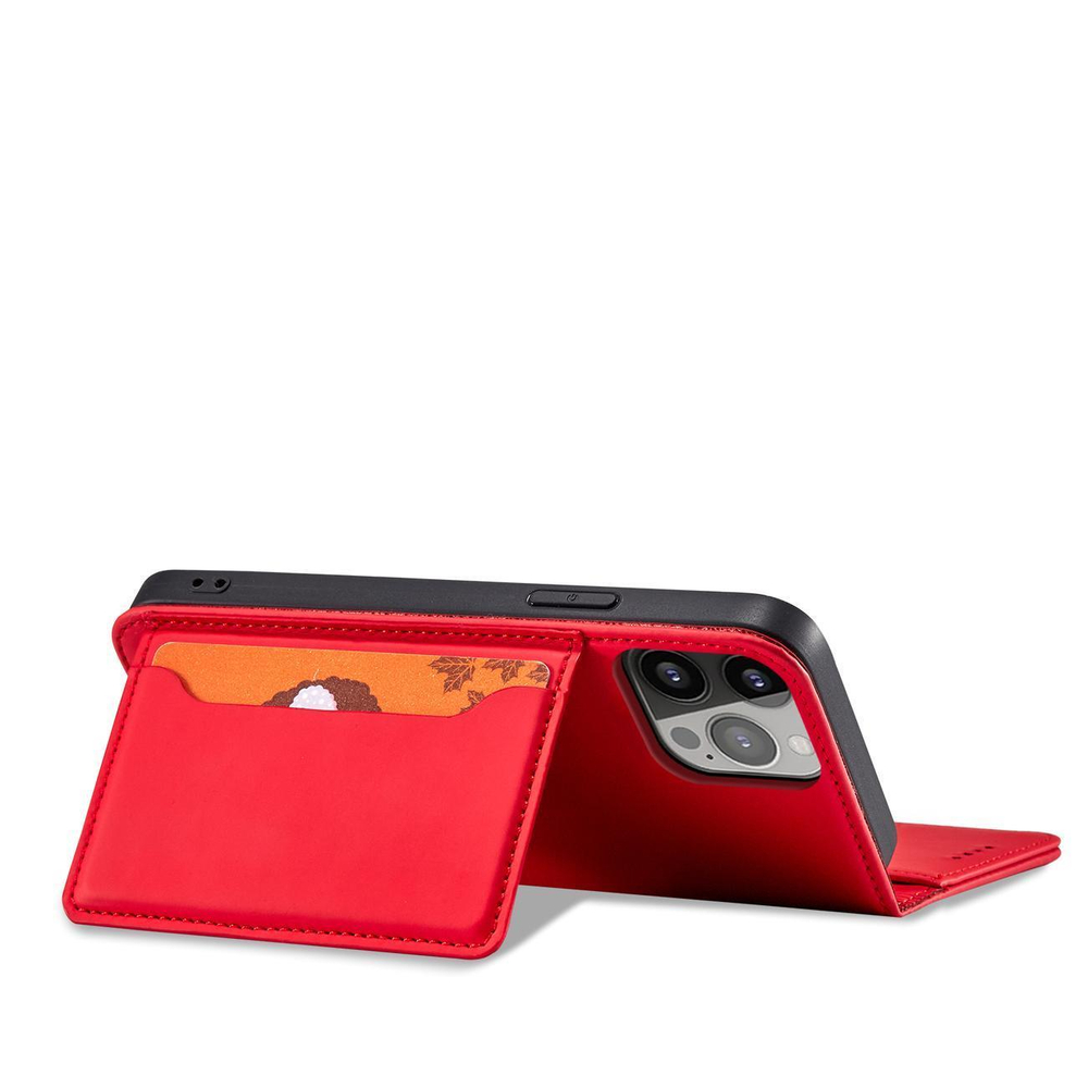 iTok webáruház - Samsung Magnet Card Case case for Samsung Galaxy S23+ flip cover wallet stand red 4 Magnet Card Case case for Samsung Galaxy S23+ flip cover wallet stand red