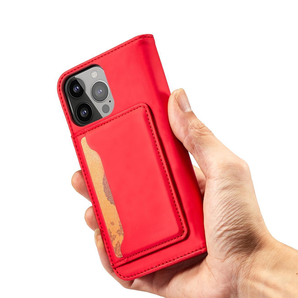 iTok webáruház - Samsung Magnet Card Case case for Samsung Galaxy S23+ flip cover wallet stand red 7 Magnet Card Case case for Samsung Galaxy S23+ flip cover wallet stand red