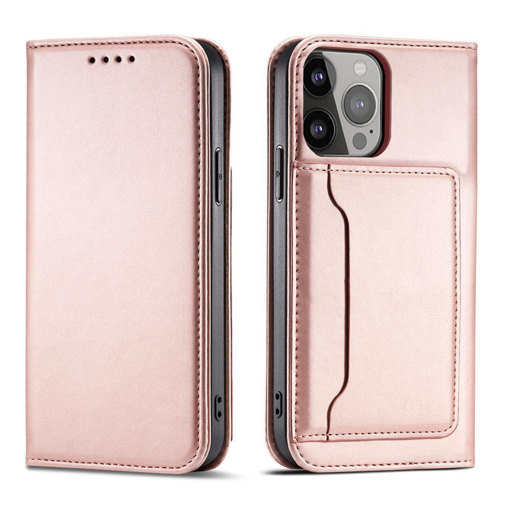 iTok webáruház - Samsung Magnet Card Case for Samsung Galaxy S23+ flip cover wallet stand pink 1 Magnet Card Case for Samsung Galaxy S23+ flip cover wallet stand pink