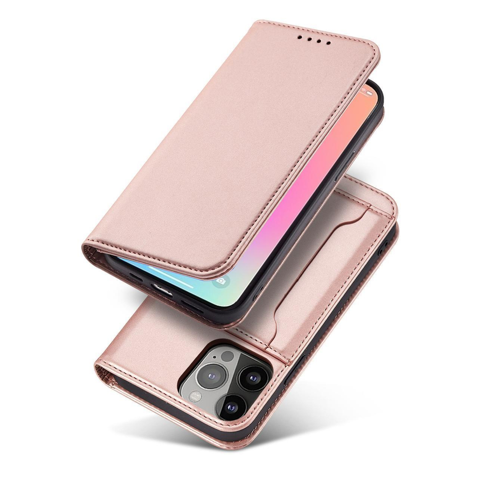 iTok webáruház - Samsung Magnet Card Case for Samsung Galaxy S23+ flip cover wallet stand pink 2 Magnet Card Case for Samsung Galaxy S23+ flip cover wallet stand pink