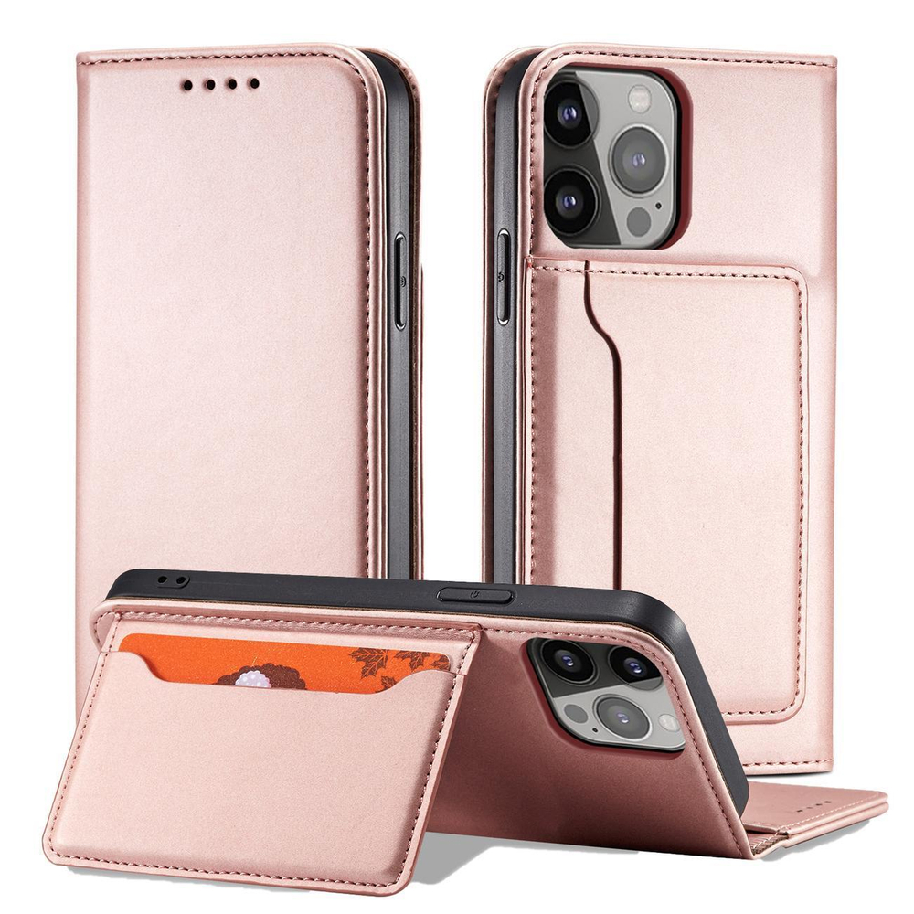 iTok webáruház - Samsung Magnet Card Case for Samsung Galaxy S23+ flip cover wallet stand pink 5 Magnet Card Case for Samsung Galaxy S23+ flip cover wallet stand pink