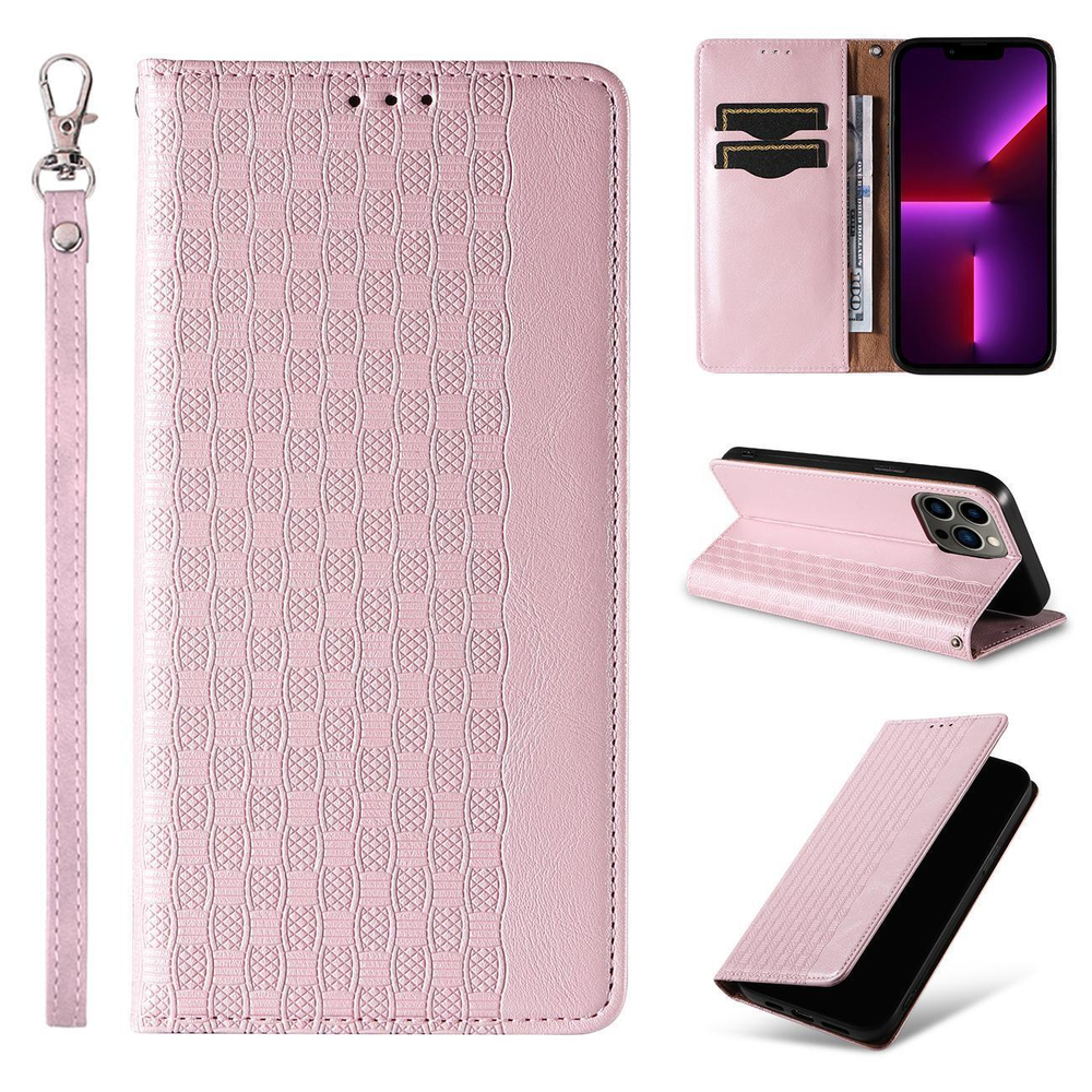 iTok webáruház - Samsung Magnet Strap Case for Samsung Galaxy S23+ Flip Wallet Mini Lanyard Stand Pink 3 Magnet Strap Case for Samsung Galaxy S23+ Flip Wallet Mini Lanyard Stand Pink