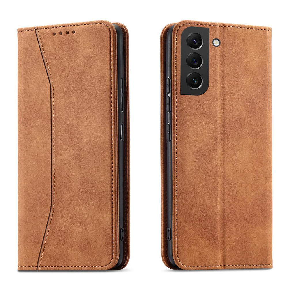 iTok webáruház - Samsung Magnet Fancy Case for Samsung Galaxy S23+ flip cover wallet stand brown 1 Magnet Fancy Case for Samsung Galaxy S23+ flip cover wallet stand brown
